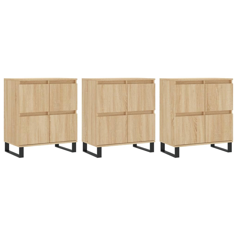 vidaXL Sideboards 3 pcs. Sonoma Oak Engineered Wood