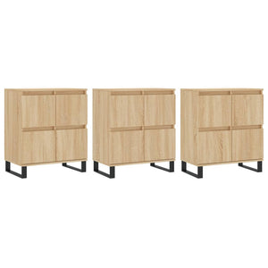 vidaXL Sideboards 3 pcs. Sonoma Oak Engineered Wood