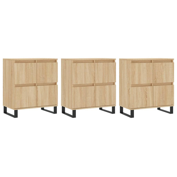 vidaXL Sideboards 3 pcs. Sonoma Oak Engineered Wood