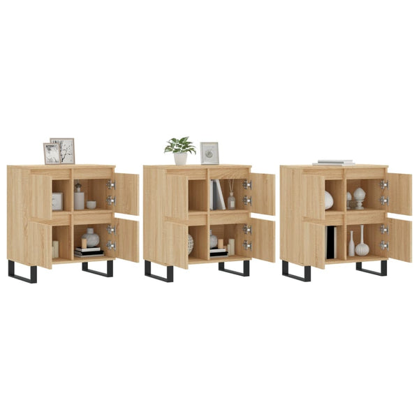 vidaXL Sideboards 3 pcs. Sonoma Oak Engineered Wood
