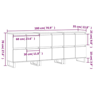 vidaXL Sideboards 3 pcs. Sonoma Oak Engineered Wood