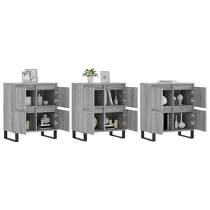 Sideboards 3 Stk. Grau Sonoma Holzwerkstoff