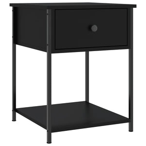2er Set Nachttische Schwarz 44x45x58 cm Holzwerkstoff