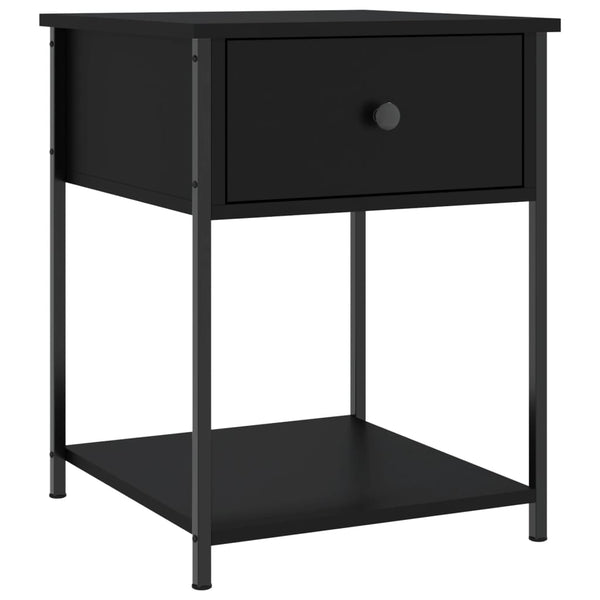 2er Set Nachttische Schwarz 44x45x58 cm Holzwerkstoff