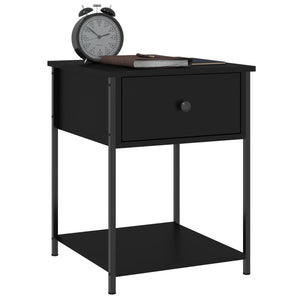 2er Set Nachttische Schwarz 44x45x58 cm Holzwerkstoff