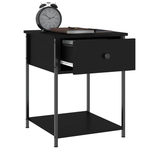 2er Set Nachttische Schwarz 44x45x58 cm Holzwerkstoff