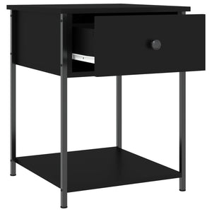 2er Set Nachttische Schwarz 44x45x58 cm Holzwerkstoff