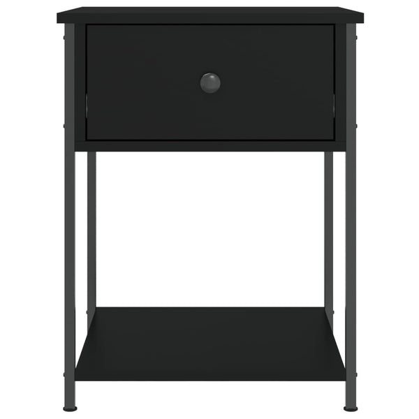 2er Set Nachttische Schwarz 44x45x58 cm Holzwerkstoff