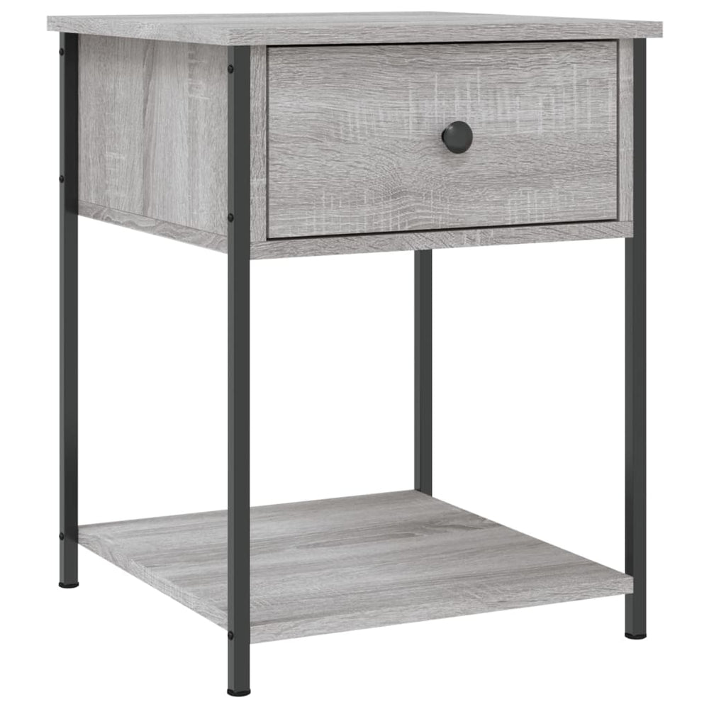 vidaXL Nightstand Gray Sonoma 44x45x58 cm Engineered Wood