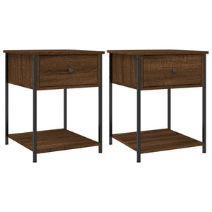 Nachttische 2er Set Eiche Braun 44x45x58cm