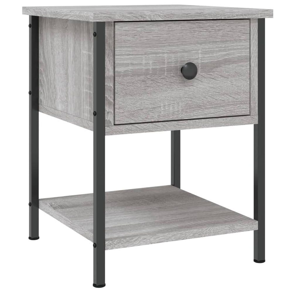 vidaXL Nightstand Grey Sonoma 34x35.5x45 cm Engineered Wood