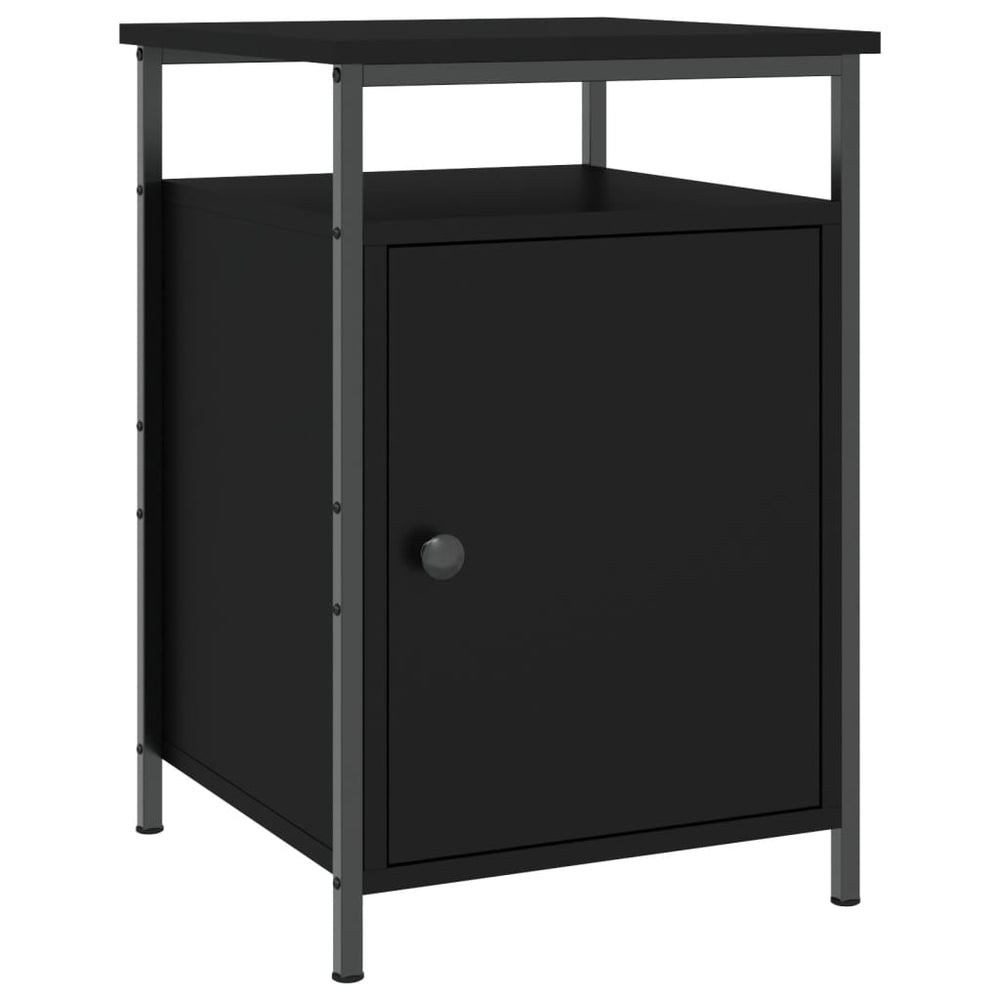 vidaXL Nightstand Black 40x42x60 cm Engineered Wood