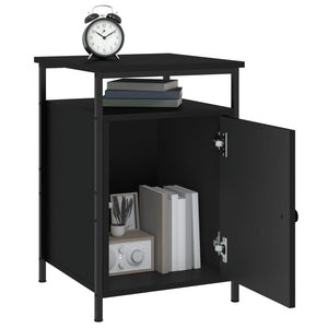 Nachttische 2er Set, Schwarz 40x42x60 cm