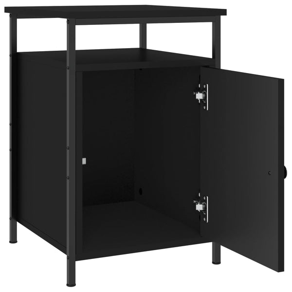 Nachttische 2er Set, Schwarz 40x42x60 cm