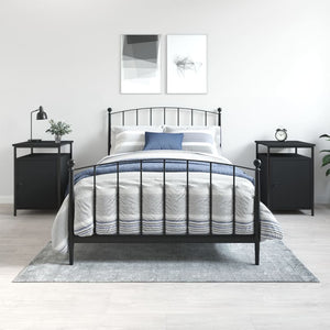Nachttische 2er Set, Schwarz 40x42x60 cm