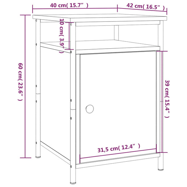 Nachttisch Sonoma Eiche 40x42x60 cm