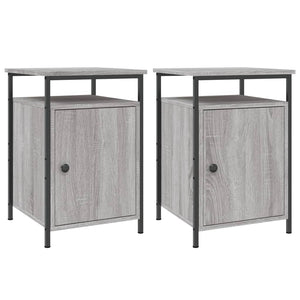 Nachttische 2er Set Grau Sonoma