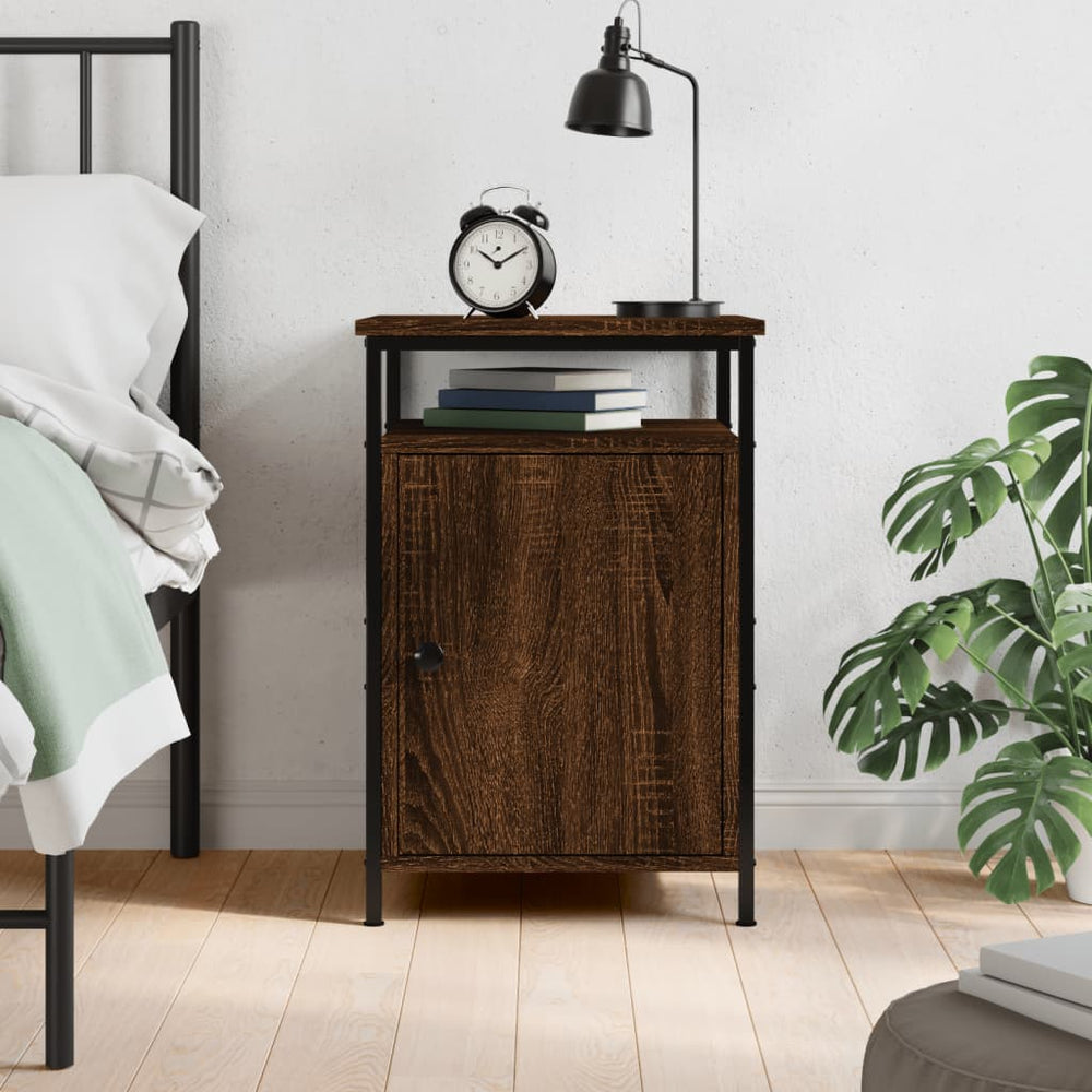 vidaXL Bedside Cabinet Brown Oak Look 40x42x60 cm Engineered Wood