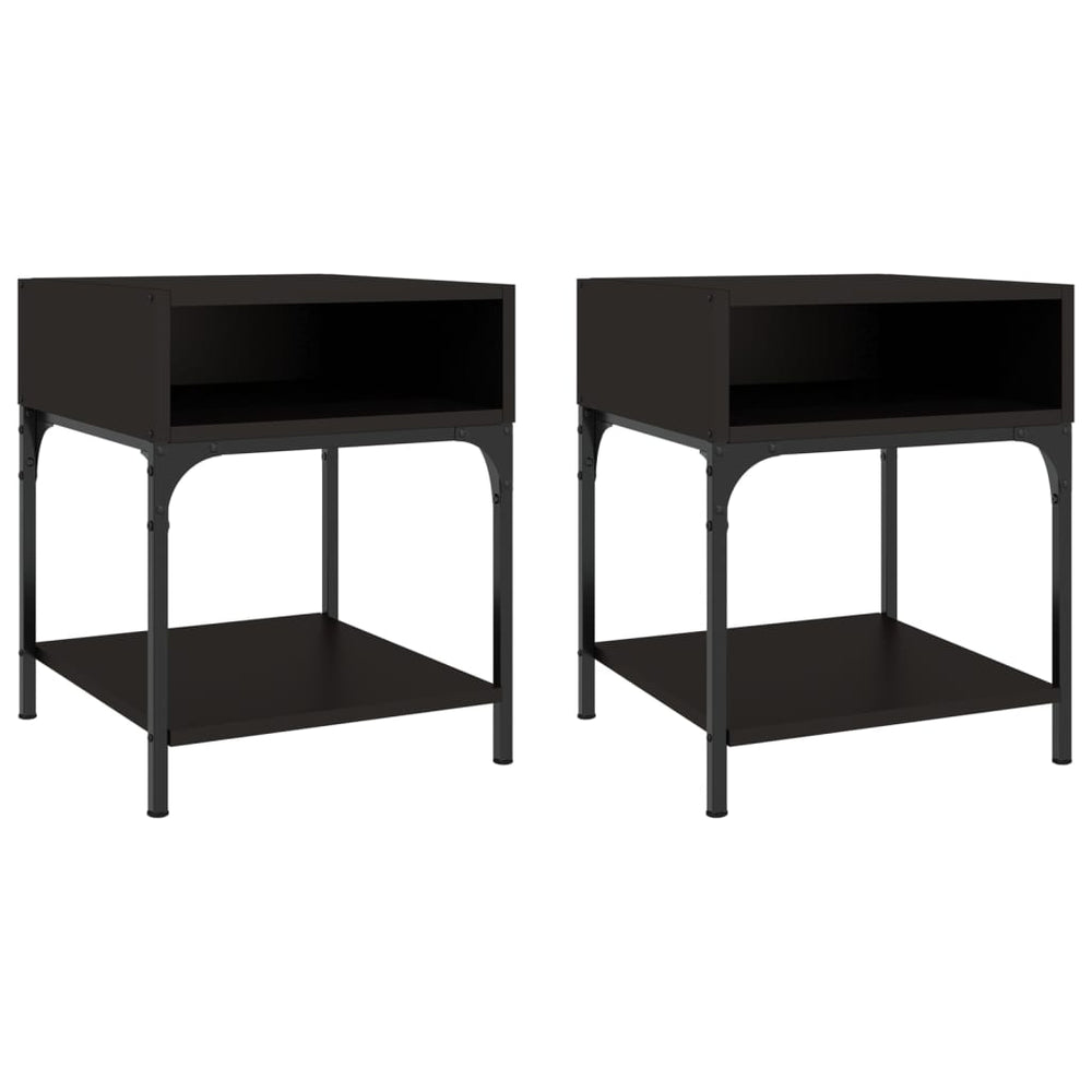 Nachttische 2er Set Schwarz 40x41x50cm