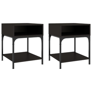 Nachttische 2er Set Schwarz 40x41x50cm