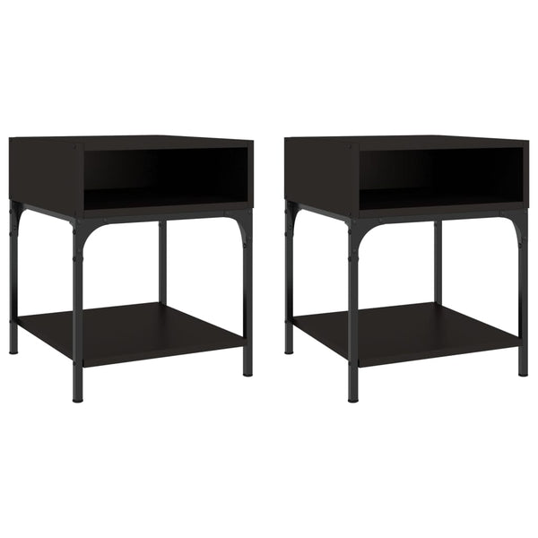 Nachttische 2er Set Schwarz 40x41x50cm