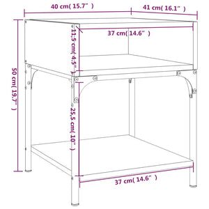Nachttische 2er Set Schwarz 40x41x50cm