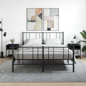 Nachttische 2er Set Schwarz 40x41x50cm