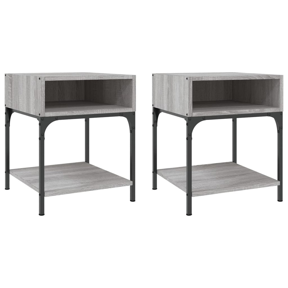 vidaXL Bedside Cabinets 2 pcs Grey Sonoma 40x41x50 cm Engineered Wood