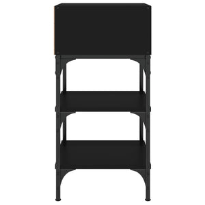 Nachttische Schwarz 2er-Set 35x34,5x70 cm