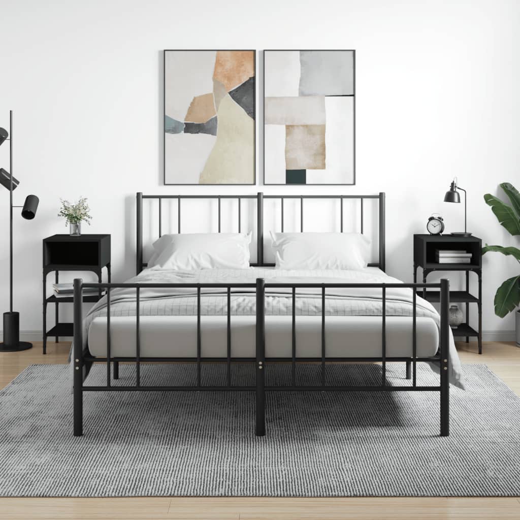 Nachttische Schwarz 2er-Set 35x34,5x70 cm