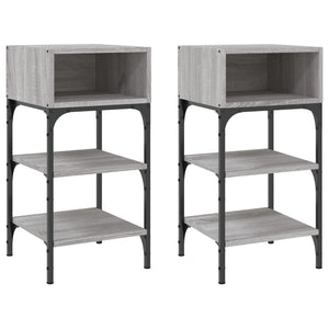 Nachttische Grau Sonoma 2er-Set