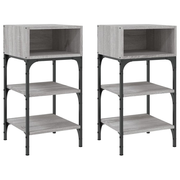 Nachttische Grau Sonoma 2er-Set