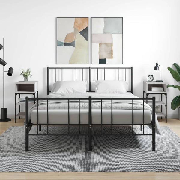 Nachttische Grau Sonoma 2er-Set