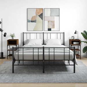 Nachttische 2er Set Eiche Braun 35x34,5x70cm