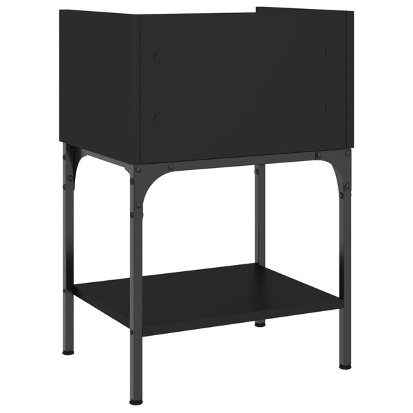 Schwarzer Nachttisch 40,5x31x60 cm