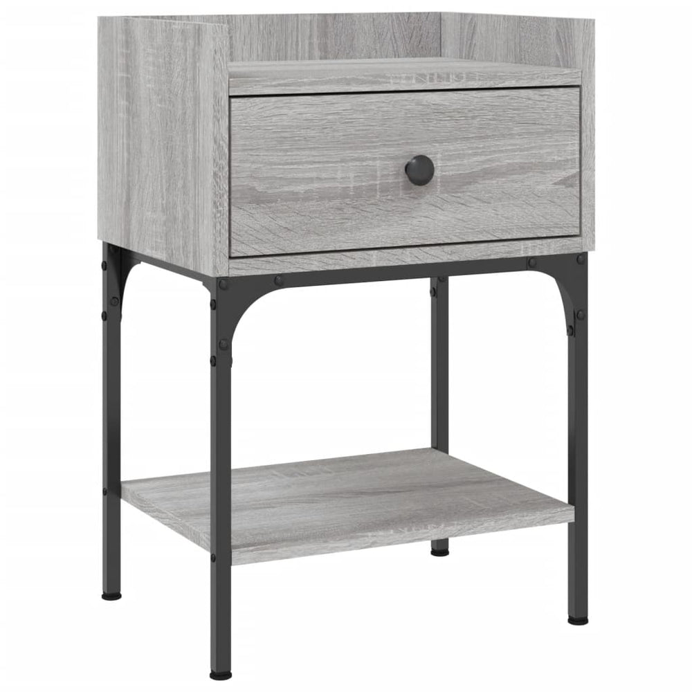 vidaXL Nightstand Gray Sonoma Oak 40.5x31x60 cm Engineered Wood