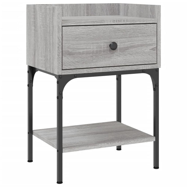 Grauer Nachttisch Sonoma-Eiche 40,5 cm