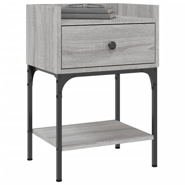 Grauer Nachttisch Sonoma-Eiche 40,5 cm