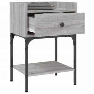 Grauer Nachttisch Sonoma-Eiche 40,5 cm