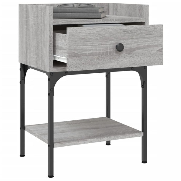 Grauer Nachttisch Sonoma-Eiche 40,5 cm