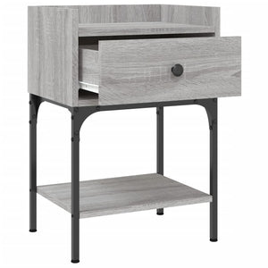 Grauer Nachttisch Sonoma-Eiche 40,5 cm