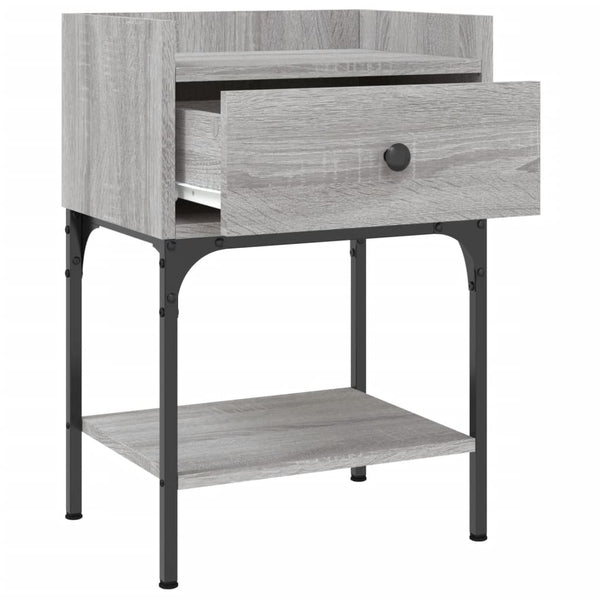 Grauer Nachttisch Sonoma-Eiche 40,5 cm