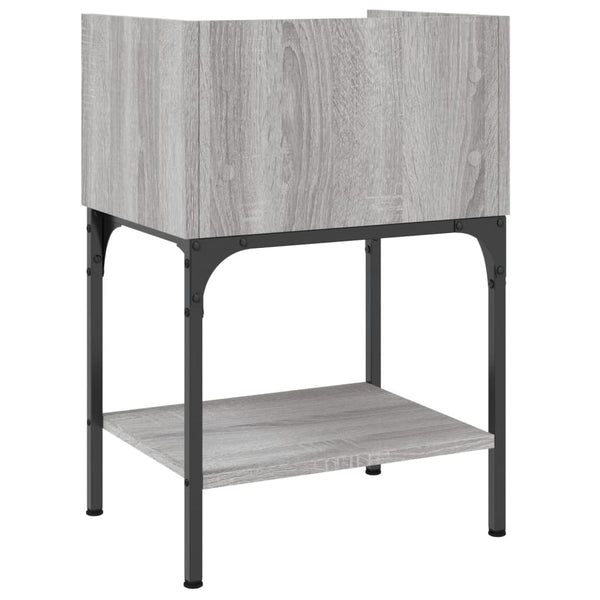 Grauer Nachttisch Sonoma-Eiche 40,5 cm