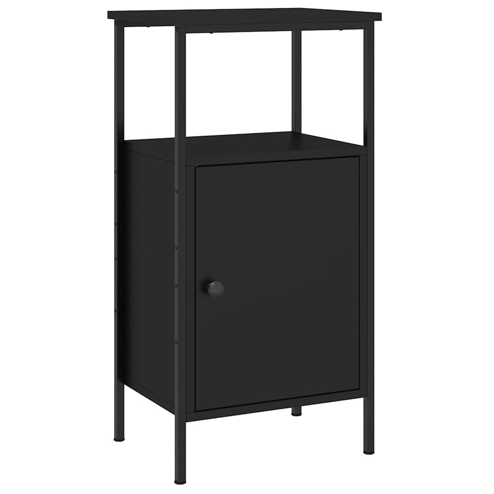 vidaXL Nightstand Black 41x31x80 cm Engineered Wood
