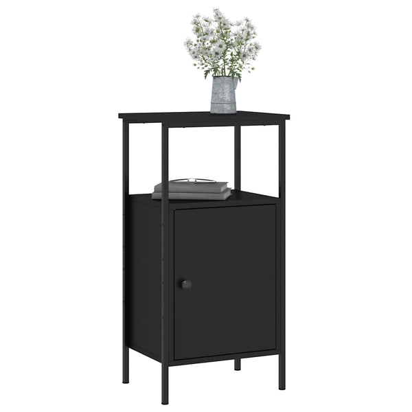 Nachttische 2er Set Schwarz 41x31x80 cm