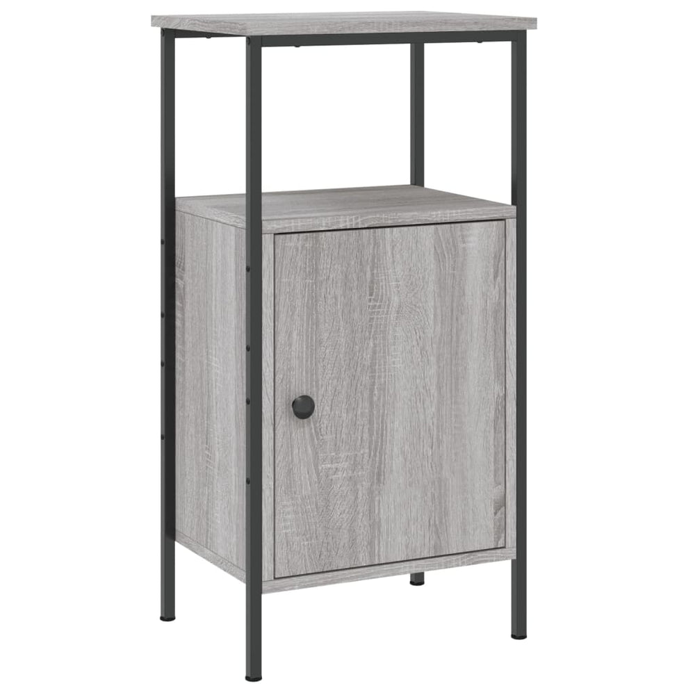 vidaXL Nightstand Gray Sonoma Oak 41x31x80 cm Engineered Wood