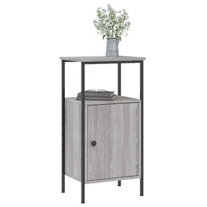 Grauer Nachttisch Sonoma-Eiche 41x31x80 cm