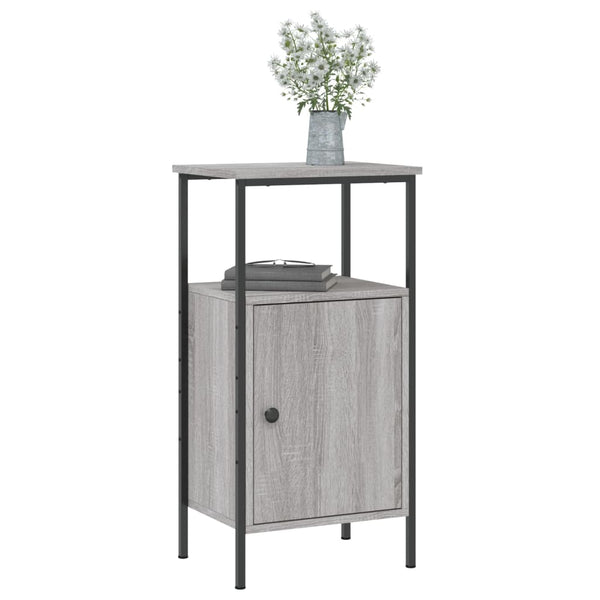 Grauer Nachttisch Sonoma-Eiche 41x31x80 cm