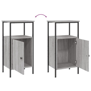 Grauer Nachttisch Sonoma-Eiche 41x31x80 cm