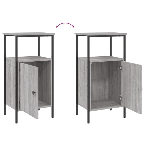 Grauer Nachttisch Sonoma-Eiche 41x31x80 cm